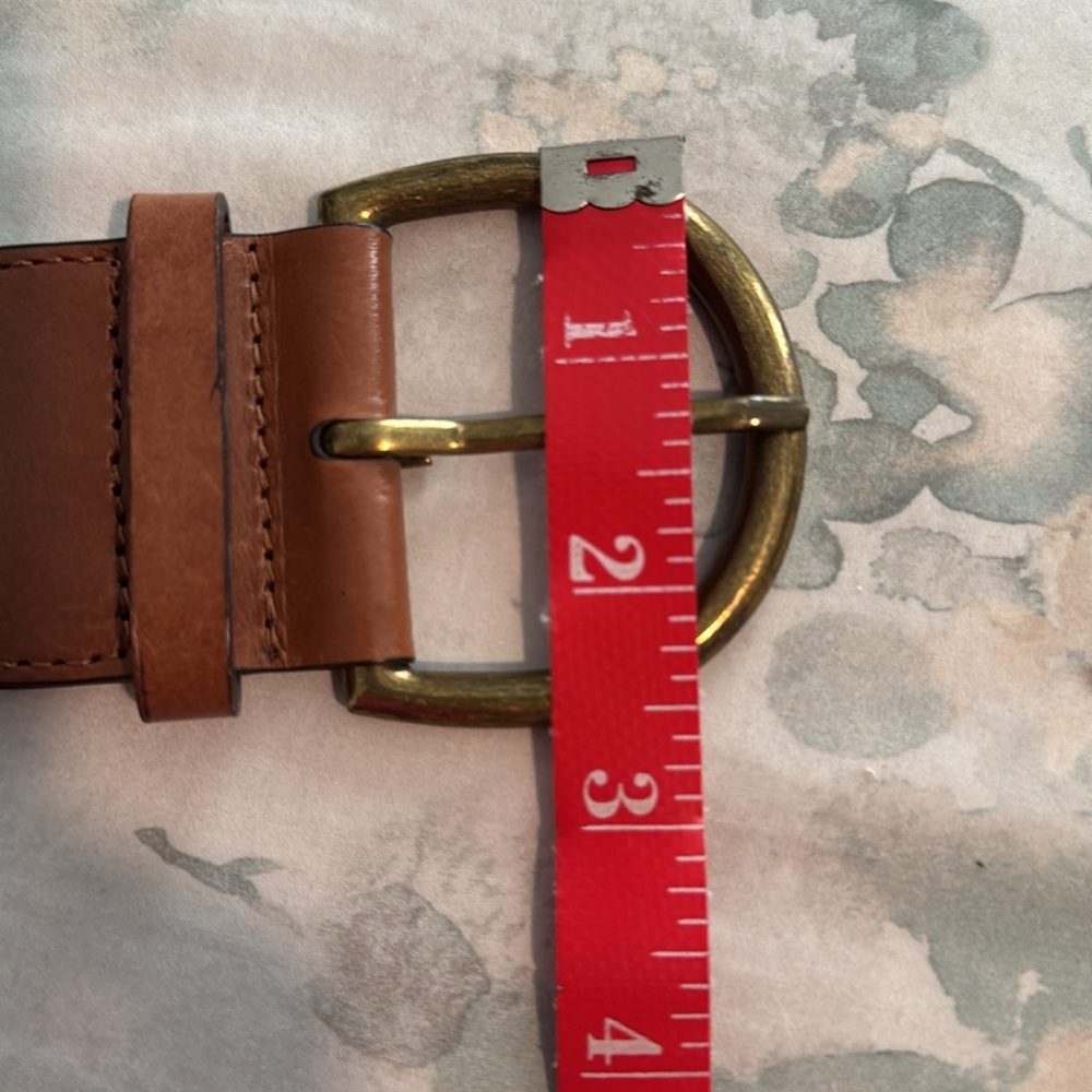Woven belt, genuine leather, brown, size small - Picture 9 of 9